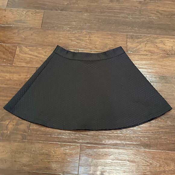 Banana Republic Skirt 10 Petite Black Skater BR Textured Flare A-line Mini Short - Picture 5 of 14